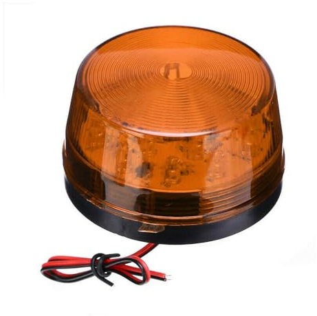 Riloer Luz emergencia balizas coche LED, Rotativo Tractor, Luz de advertencia lámpara de luz estroboscópica intermitente de 12 V para reparación de carreteras de remolques de automóviles,naranja