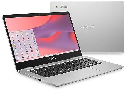 ASUS Chromebook C424 14 Full HD Notebook Computer, Intel Celeron N4020 1.1GHz, 4GB RAM, 64GB eMMC, Chrome OS, Silver