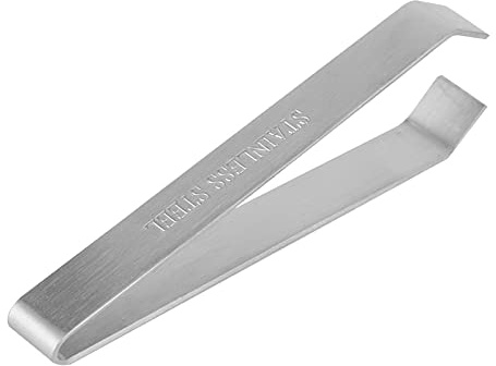 Fish Bone Tweezers, 3.5x1.8in Stainless Steel Fish Tweezers Duck Feather Clips Fishbone Pincer Kitchen Hair Removal Tool