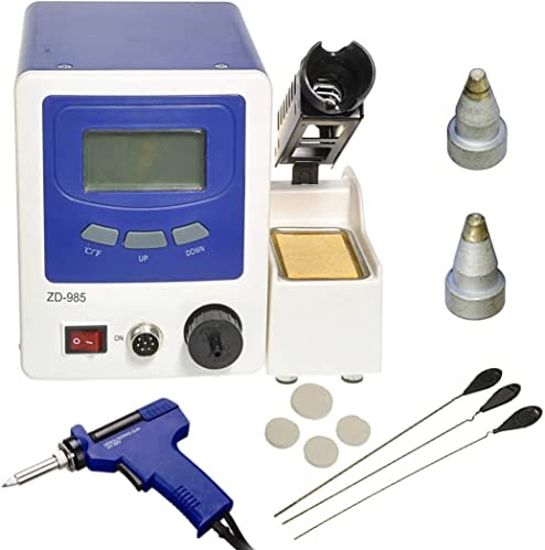 Stazione Dissaldante ANFEL ZD-985 Dissaldatore Aspiratore con Pistola Succhia Aspira Stagno Dissalda 140W versione ESD con protezione da scariche Elettrostatiche