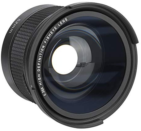 Fisheye Lens,52mm 0.35X Universal ScratchProof,OilProof Wide Angle Fisheye Lens,Lens Storage Pouch,for/for SLR DSLR Camera