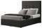 BEDS PLANET Ottoman-Style Bed | Linen Fabric Divan Set with Floor Standing Cube 54 Headboard | Divan Bed Set with 10″ Spring Foam Mattress | Lift-up Storage Divan Bed | (Black, Single_3FT)