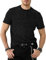 Mauro Kane Glitzer T-Shirt Herren Pailletten Kurzarm Tops Metallic Glänzend Shirt Party Oberteile Schwarz L