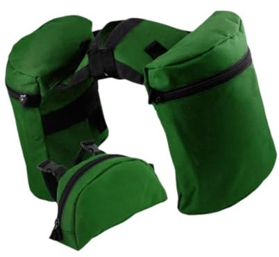 Perfeclan Borsa da Sella per Cavalli Borsa per Corno Borsa per Corno da Sella Set Borse per Sport equestri Borse per Corno Versatili Portatili Borse per, Verde