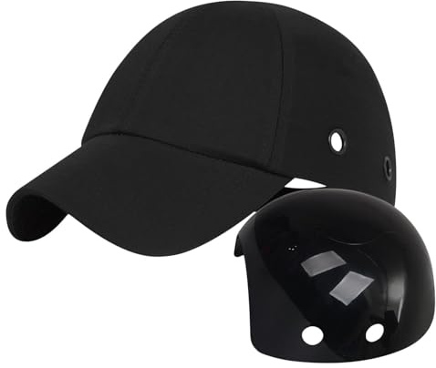 Gorra de Seguridad con Tapa Protectora de ABS Rígida -Transpirable, Ligera, Antichoque