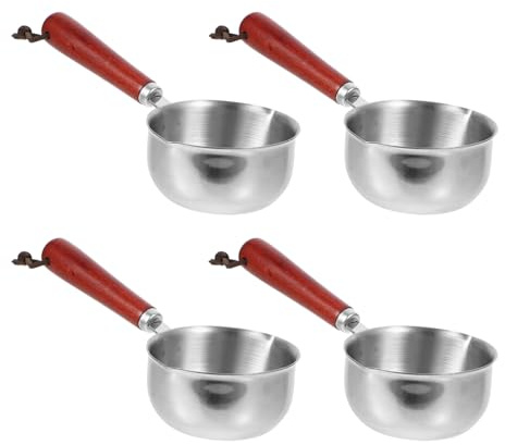Toyvian Juego De 4 Mini Ollas De Cocina Mantequilla Huevo Freír Calentar Café Hacer Velas Hacer Mantequilla Freír Huevos Calentar Café