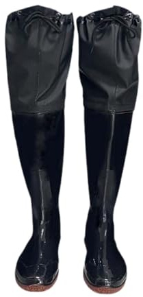 Ysyqkn Botas de con Calcetín para Adultos, Zapatos Acuáticos de PVC, Pantalones de Agua con Bota, Botas de Río, Botas de Trabajo, Botas de, Zapatos Talla 44 EUR
