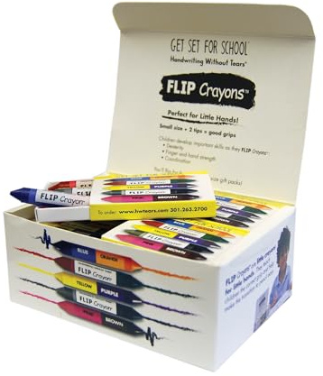 Learning Without Tears, FLIP Crayons, Sensory Gift Set, Handwriting Without Tears, Pre-School - K, Age 3+, Fine Motor Skills, Writing, Drawing, Coloring,School & Home