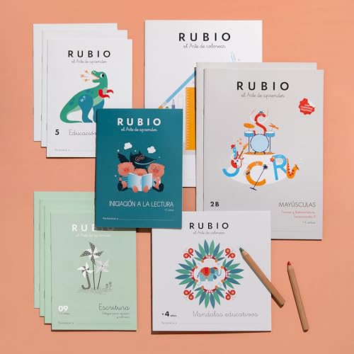 Pack de cuadernos RUBIO Educación Infantil +4 años. Contiene 12 cuadernos. (PACKS ESCOLARES)
