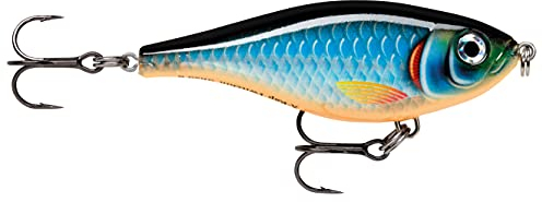 Rapala - X-Rap Twitchin’ Shad Angelköder - Angelzubehör mit durchscheinendem Körper - Salzwasser Spinnköder - Lauftiefe 0.3-0.6m - Fischköder 8cm, 13g - Hergestellt in Estland - Firetiger