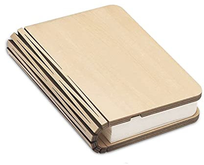 SagaSave Luz de libro de madera plegable, luz nocturna portátil, lámpara de libro recargable por USB, luz de escritorio para mamá, mujeres, niños y niñas