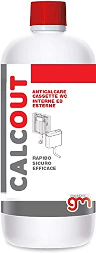 Magazzini GM - Disincrostante Anticalcare per Cassetta WC CalcOut, Effetto Rapido, Sicuro per Plastiche e Gomme, Trattamento Economico, Made in Italy, 1.00 L