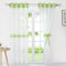 Delien Voile Gardinenschals Transparente Gardinen mit Ösen Modern für Wohnzimmer Dekoschal Stores Flächenvorhänge Landhaus Fenster Schals Vorhang mit Stickerei 1 St.,BxH 140x175cm,Grün