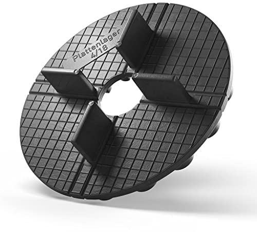 50 Stück LANGFIT® Plattenlager - Flexibles Terrassenlager mit 4mm Fugenkreuz für Terrassenplatten aus Beton, Pflaster und Stein – 1cm Auflagenhöhe – Made in Germany – MS-PL4-18