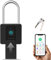 Anweller Fingerprint Padlock with Key, no Combination, Mobile Phone APP, Fingerprint and Key Unlock, Large Size Smart Padlock Outdoor Waterproof, for Gates, Lockers (6CM Shackle)