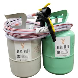 Vega Bond V200 Closed Cell Spray Foam Insulation Kit – 200 BF,High Density 2-Component, Low GWP,Quick Cure,Vapor Barrier for Walls & Roofs,Ideal for Soundproofing and Thermal Insulation -R-7 per Inch