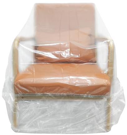 Aoblok Cubiertas de plástico para sillas de almacenamiento móvil, impermeables, a prueba de polvo, bolsas móviles transparentes para sillones o reclinadores, extra grandes 165 x 107 x 86 cm (silla)