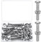 21 Pcs M6 Carriage Bolts, M6x40mm Coach Screws, Cup Square and Round Head Bolts with Flange Nuts and Washers