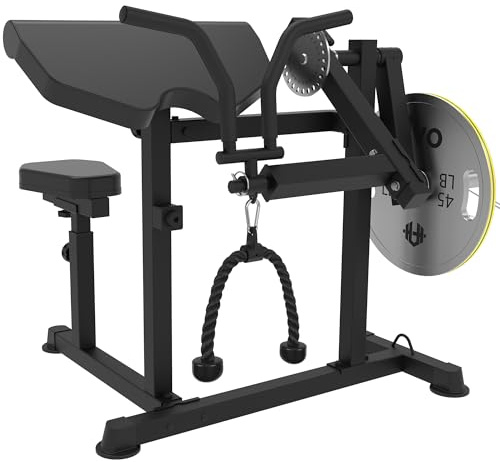 HVO Biceps Triceps maskin curlbank: 2 i 1 biceps triceps träningsutrustning armtränare för hemmet bicepsmaskin tricepsmaskin upp till 270 kg Bicep Curl Tricep Machine Preacher Curl Bänk svart