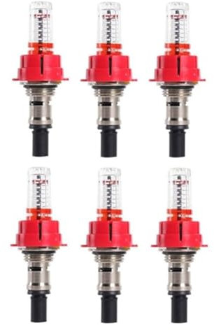 Pesfehhy 6 Piezas de Medidor de Flujo de Colector de Calefacción por Suelo Radiante, Regulador de Monitoreo de Flujo Visual para Sistemas de Calefacción por Suelo Radiante (1/2)