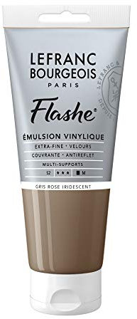 Lefranc Bourgeois Flashe Acrylique Tube 80ml Gris Rose Iridescent