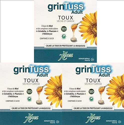 Aboca GrinTuss - 20 compresse per zucchero, confezione da 3