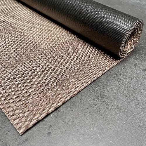 STORESDECO Tappeto vinilico in tessuto intrecciato di alta gamma Lavabile antiscivolo ed extrapiatto. Tappeti Premium in materiali di altissima qualità facili da pulire 140x200 cm Beige chiaro