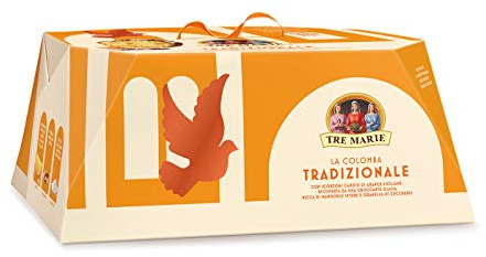 Tre Marie La Colomba Tradizionale Ostern kuchen mit kandierter Orangenschale, Mandeln und Zucker 1Kg Backprodukt Oster-taube der italienischen Tradition