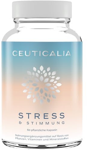 Integratore Alimentare per lo Stress, l´Ansia e l'Umore - Antistress, Benessere e Rilassamento - Per Adulti - Magnesio, Vitamina B6, Zafferano, Rodiola, Biancospino - 60 Capsule, 30 Giorni