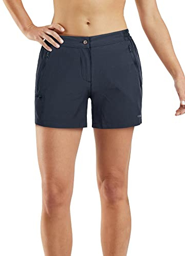 33,000ft Pantalones Cortos de Senderismo para Mujer, Deporte Bermudas Ligeras y Transpirables de Secado Rápido para Mujer, UPF50 + Pantalones Protectores para Caminar y Viajes