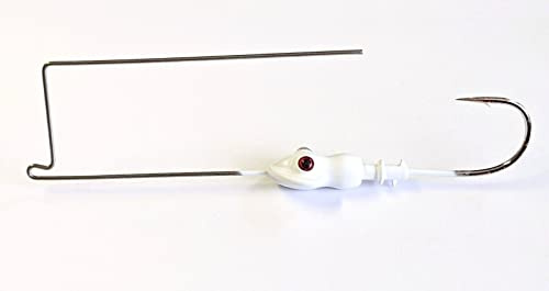 5 PaintedSquog Buzz R Bend Buzz Bait Heads Spinner Bass Pike - White 1/4 oz