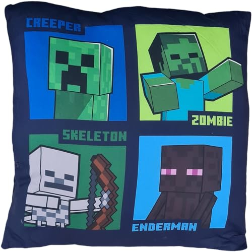 ILS I LOVE SHOPPING Sofakissen 40 x 40 cm mit Füllung 100% Polyester für Minecraft Creeper