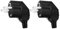 PABANCE Spina Schuko angolare 2 pezzi, spina con contatto di protezione con manicotto antipiega, spina 250 V (16 A), spina angolare esterna impermeabile, per cavo da 8 a 10 mm, colore nero