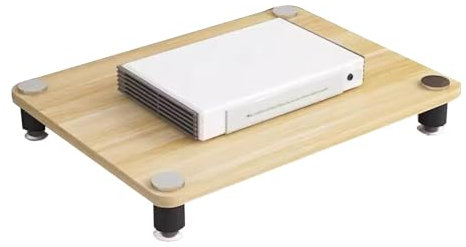 ILOOXI 1/2/3/4-stöckiger AV-Medienständer, Audio-Video-Komponenten, Audio Rack HiFi Regal, HiFi-Rack AV-Regal, Eck-Stereo-Ständer Aus Holz(Yellow,1 Tier)