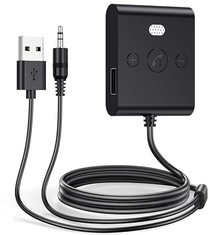 Bluetooth 5.4 bilsats AUX ljudmottagare 3,5 mm USB U-disk stereo trådlös ljudadapter med mikrofon handsfree-samtal navigering musik