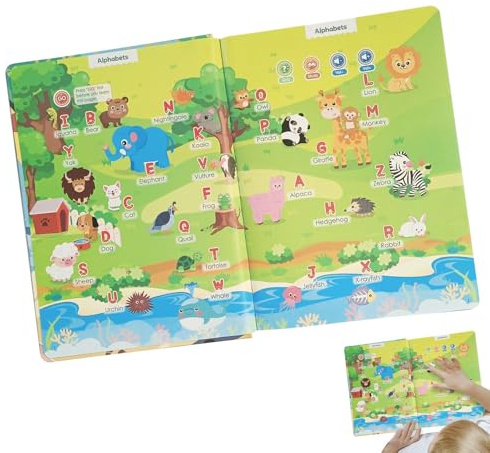 Libro parlando per bambini – Strumento di apprendimento interattivo per bambini con 260 parole per la costruzione del vocabolario, lo sviluppo del linguaggio, gli esercizi di ortografia, le competenze