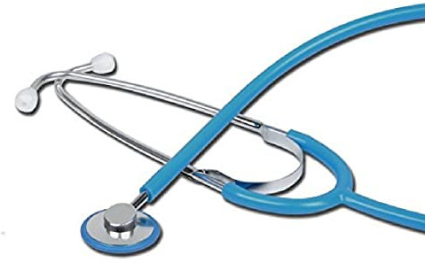 GIMA - Stetoscopio Fonendo TRAD, Adulti, Pediatrico, Colore Lira Azzurro, Padiglione Ø 35 mm, Latex Free, Dispositivo Medico CE