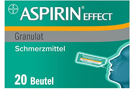 Aspirin Effect Granulat - Mittel gegen Kopfschmerz - ideal auf Reisen und für unterwegs - schnelle und effektive Linderung - 1 x 20 Beutel