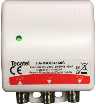 TECATEL Fuente de Alimentación 24 V, 160 Ma, 2 Sal