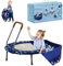 smarTrike Indoor-Kleinkindertrampolin mit Handgriff, faltbares Kindertrampolin, 1-5 Jahre (Bällebad und Trampolin, Marine)
