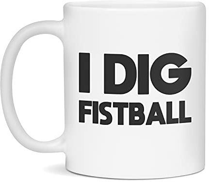 I dig Fistball Ceramic Coffee Mug, 11-Ounce White