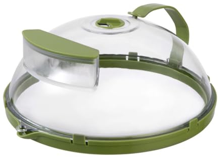 FUWIND Cubierta para Microondas para Alimentos Cubierta Transparente para Salpicaduras Microondas con Asa y Caja Almacenamiento Agua Cubierta para Calentar Salpicaduras Microondas