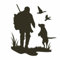 Aufkleber Jäger Jagd Auto Sticker 17 x 15 cm für alle glatten Flächen in vielen Farben - DIE WERBESCHEUNE