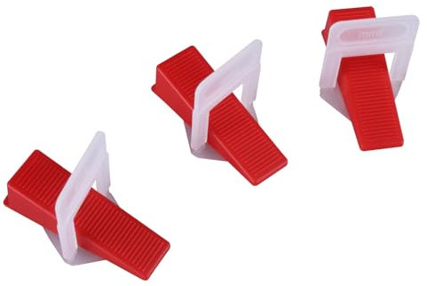 AOMIKITSTU Fliesen Nivelliersystem, 3mm 600Stück Klare Basis + 100pcs Einsätze, Fliesenverlegehilfe Zuglaschen, Flieseninstallationswerkzeug, Fliesen Fliesenkeile für Wandfliesen, Bodenfliesen