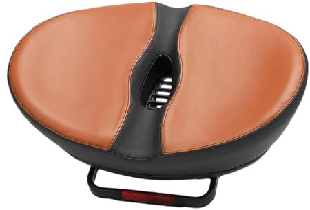 FLCPJGV Sella per Bicicletta Comoda per Uomo E Donna, Cuscino per Sella per Bicicletta Fissa Impermeabile per Cyclette O Bici da Strada, Marrone