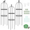 Ytaoeo Rankhilfe Metall für Gartenobelisk,3 Stück Pflanze Obelisk Sets, Robuste Rankhilfe，120cm Verstellbarer höhe Rankhilfe Pflanzenstütze, Rankgitter für Tomaten,Rosen, Gurken