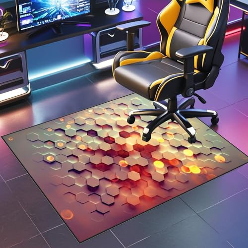 Alfombras Gaming Oficina Suelo Alfombrilla para Silla para Suelos Duros Alfombra Silla Oficina Antideslizante 60 x 70 cm Alfombra Protectora para Suelos Duros Oficina Escritorio Gamer Alfombrilla