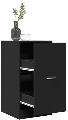 Frdhee Armario de oficina para taller, armario farmacéutico, color negro, 40 x 41 x 77,5 cm, material de madera para casa, almacén, garaje, oficina