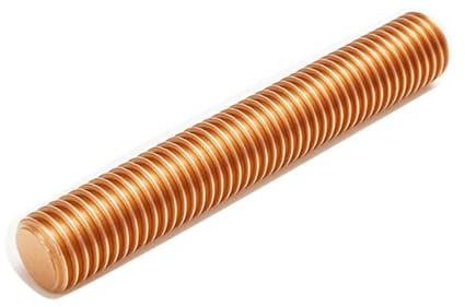 Varillas roscadas de cobre puro, pernos prisioneros de rosca métrica M4 M5 M6 M8 M10 M12 M16 M18 M20(M6x100mm 1pc)