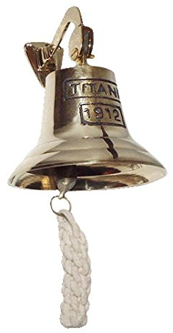 zeitzone Schiffsglocke Titanic 1912 Wandglocke Messing Tür Glocke Maritim ⌀ 12 cm